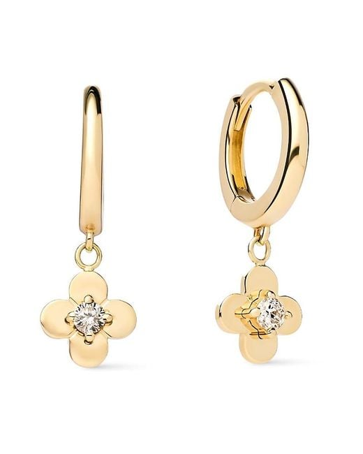 Ana Luisa Metallic Solid Mini Flower Drop Earrings