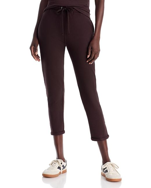 Black Majestic Filatures French Terry Midi Pants