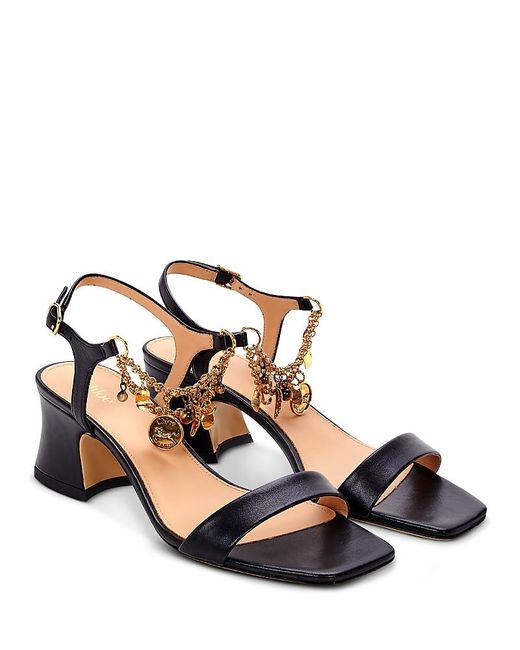 Chloé Open Sandals in Metallic Grey main image 1