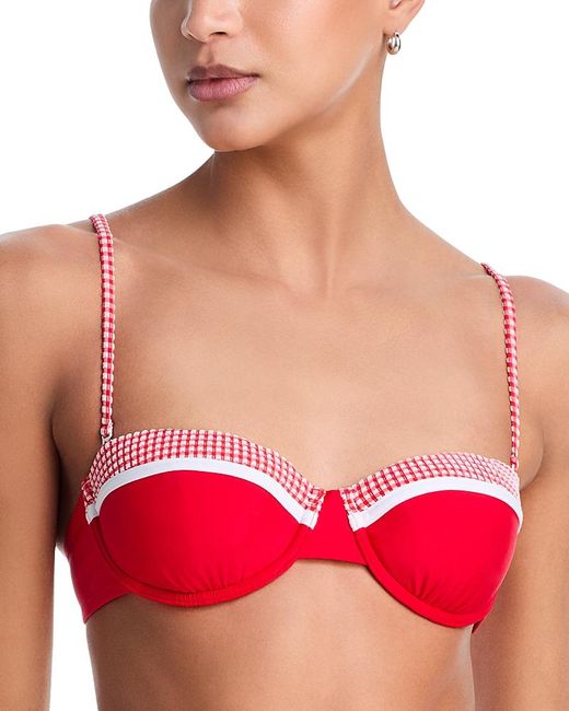 Solid & Striped Red The Liora Bikini Top