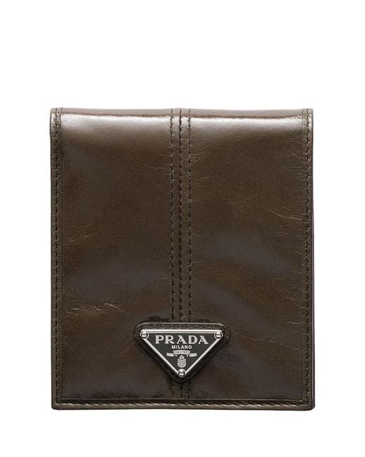 Prada Green Leather Wallet for men