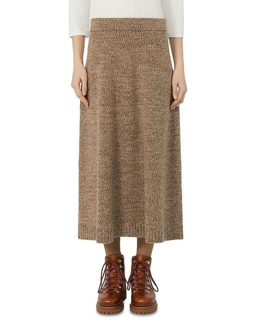 Weekend by Maxmara Natural Weekend 2 Barnaba Wool Knit Midi Skirt