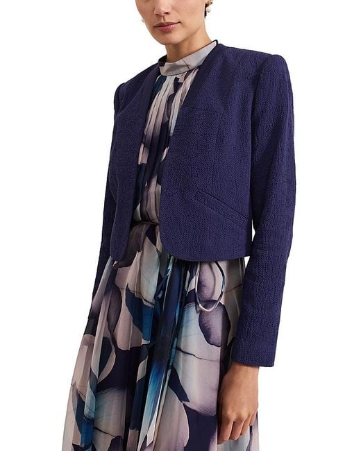 Phase Eight Blue Olivia Cropped Jacket