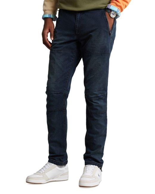 Polo Ralph Lauren Classic Tapered Fit Utility Jeans In Daniels Wash in Blue for Men Lyst