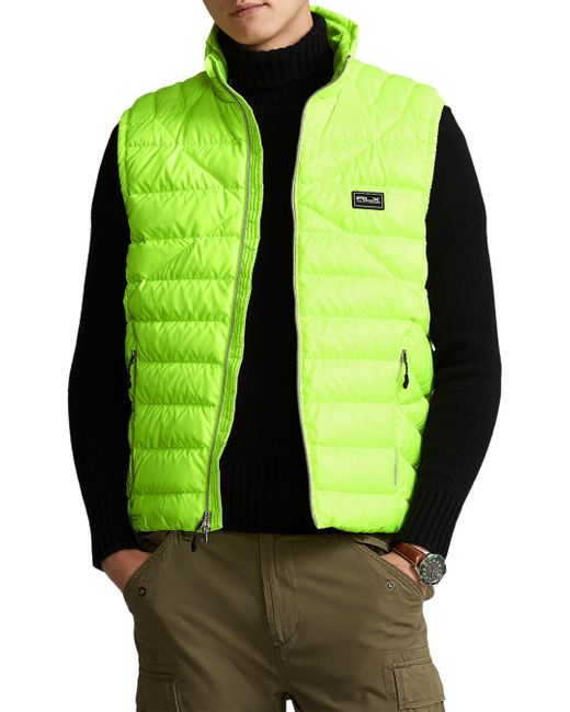 Polo Ralph Lauren Rubber Rlx Packable Water Repellent Quilted Down Vest