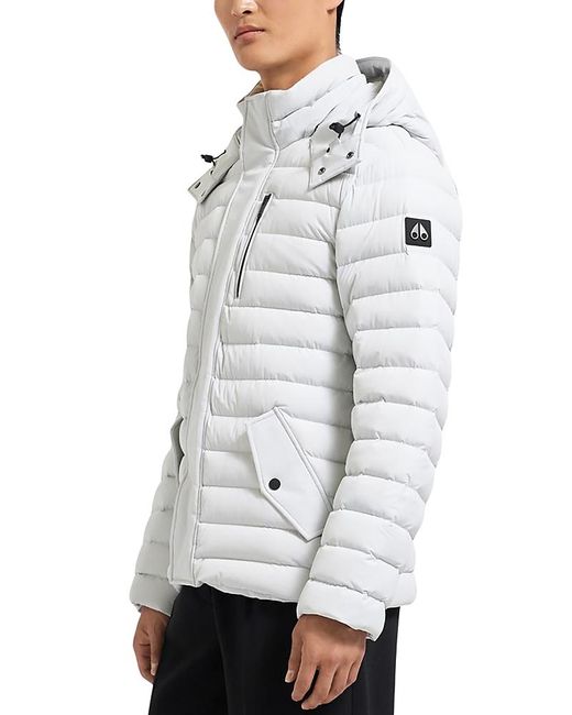 Moose Knuckles White Greystone Down Jacket for men
