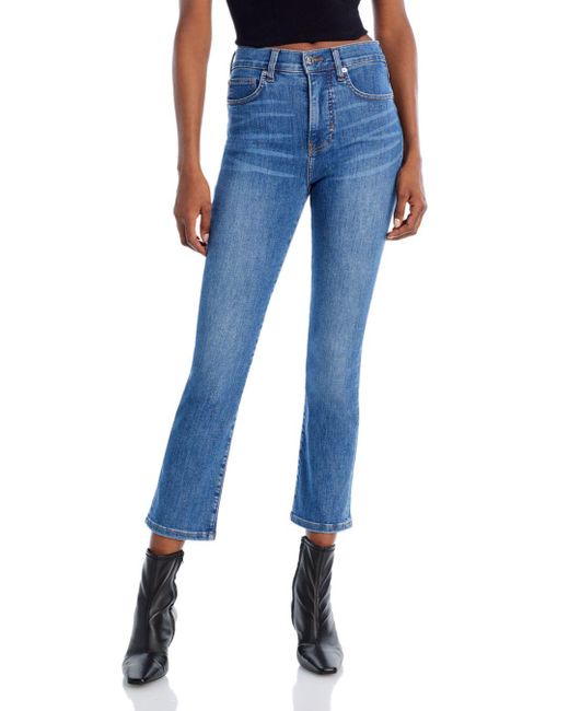Veronica Beard Carly High Rise Cropped Kick Flare Jeans In Sierra in ...