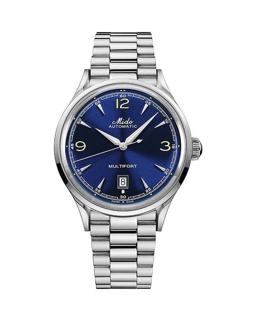 MIDO Blue Multifort Powerwind Watch, 40Mm