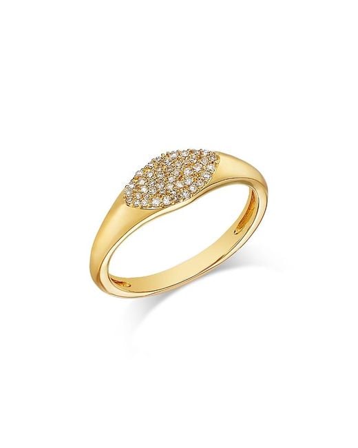 Bloomingdale's Fine Collection Metallic Diamond Pave Pinky Ring