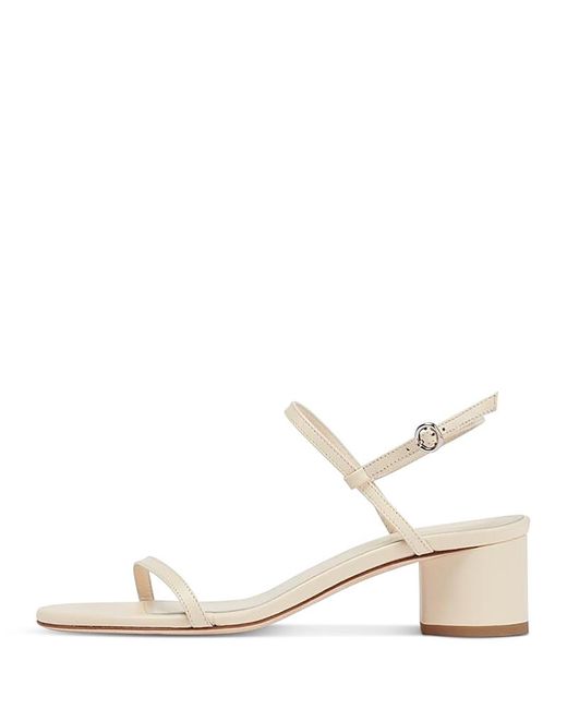 Aeyde Natural Immi Block Heel Sandals