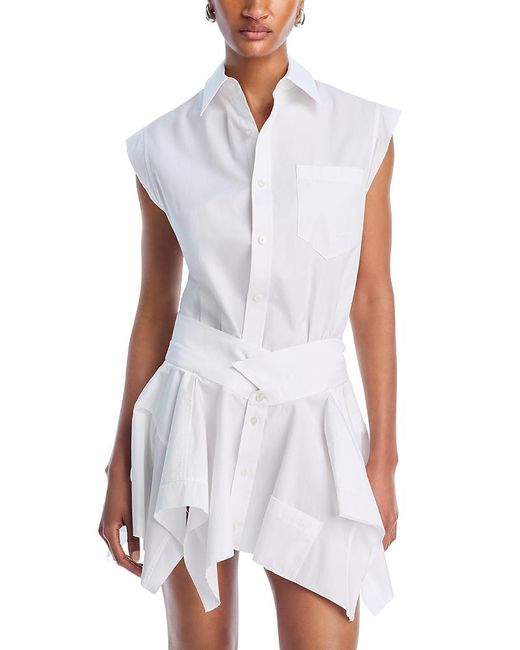 T By Alexander Wang White Alexanderwang. T Cut Off Double Shirt Dress