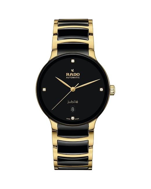 Rado Black Centrix Diamond Automatic Watch, 39.5Mm