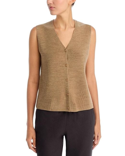 Eileen Fisher Natural Wool Vest