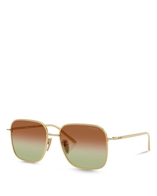 Prada Natural Square Sunglasses, 57Mm