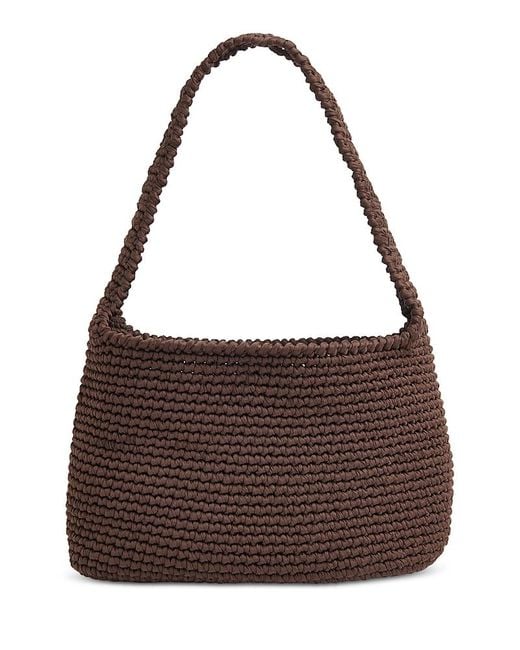 Whistles Brown Adaline Crochet Shoulder Bag