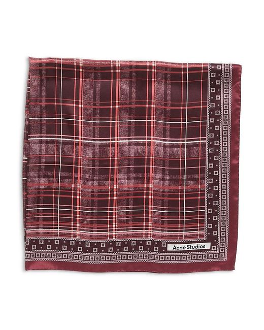 Acne Checkered Silk Scarf