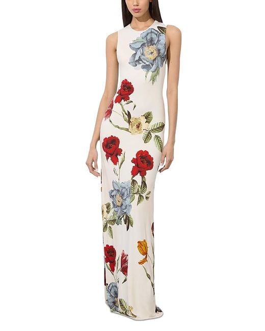 Alice + Olivia White Delora Open Back Sleeveless Dress