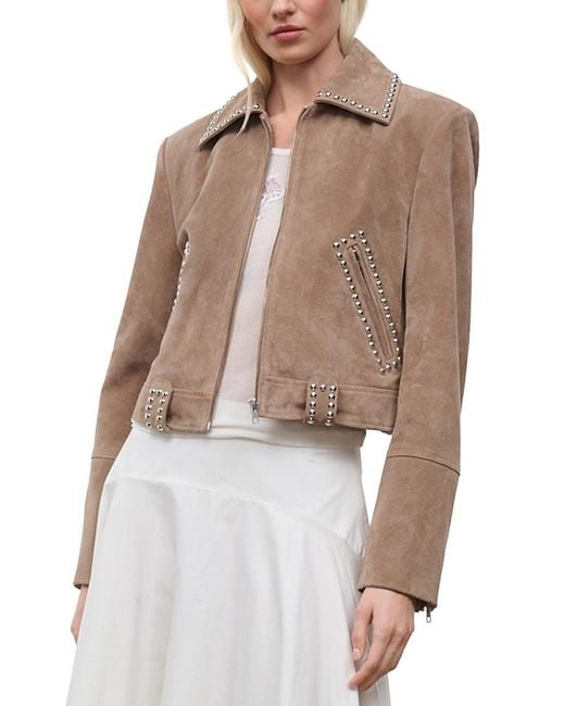 Staud Brown Suede Jacket