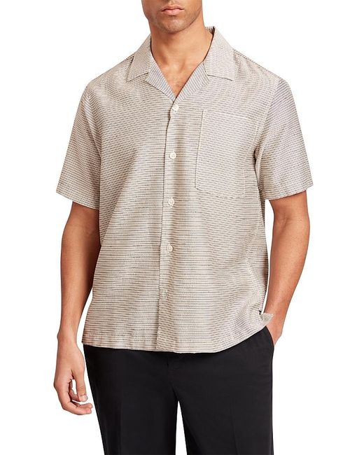 Ted Baker Gray Wicck Relaxed Textured Stripe Shirt for men