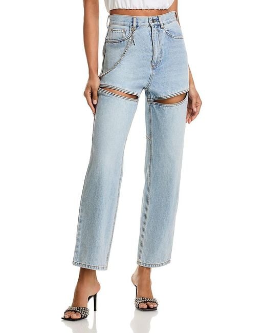 Area Blue Slit Jeans