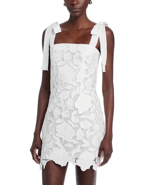 jonathan simkhai white mini dress Crew Neck Mini Dress