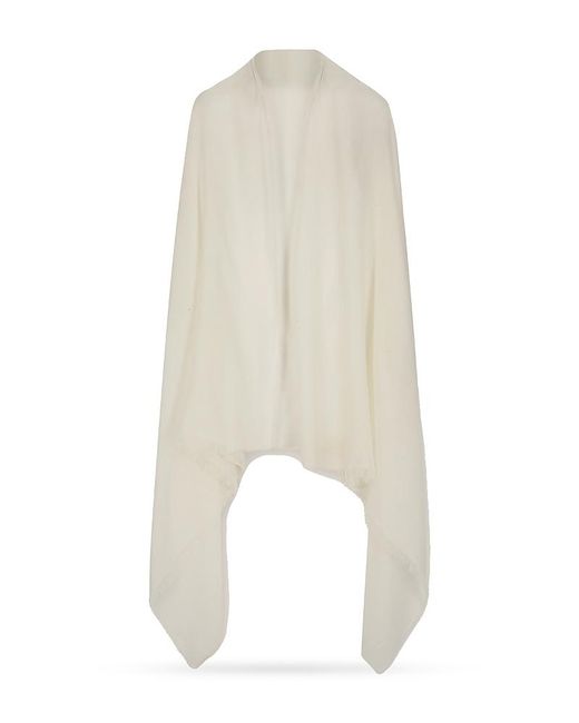 Sofiacashmere White Ultrafine Cashmere Wrap