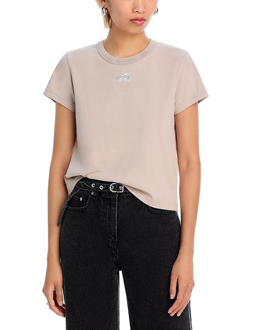 T By Alexander Wang Blue Alexanderwang. T Shrunken Logo Tee