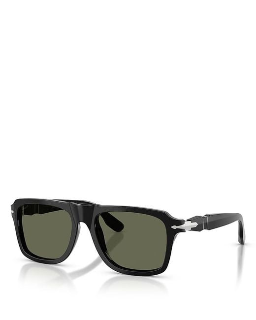 Persol Green Rectangular Sunglasses, 55Mm for men
