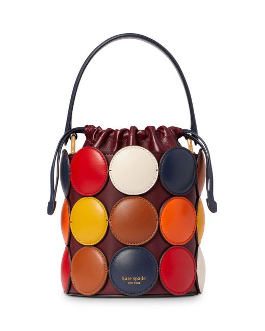 Kate Spade Dottie Small Smooth Leather Bucket Bag in Red Lyst
