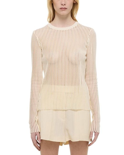 Helmut Lang Natural Shadow Striped Sweater