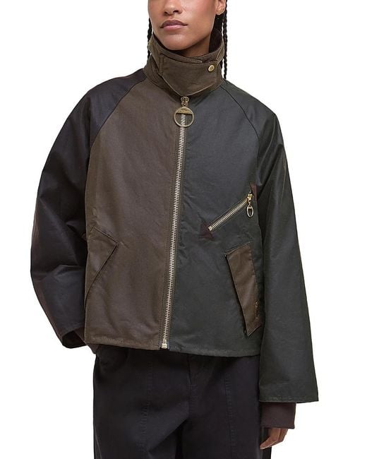 Barbour Black Arlene Waxed Jacket
