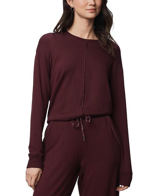 Splendid Red Supersoft Trim Pullover