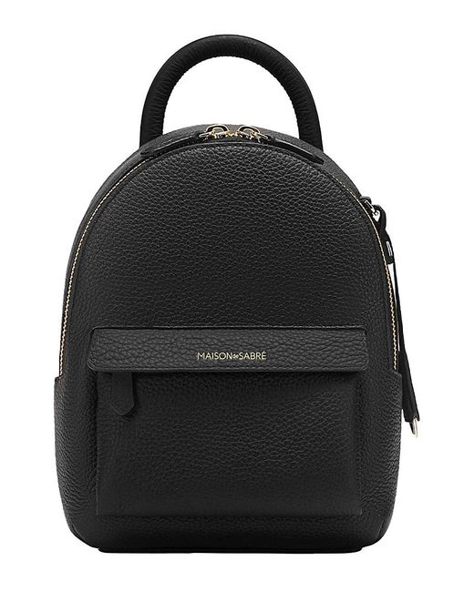 Maison De Sabre Black Leather Backpack