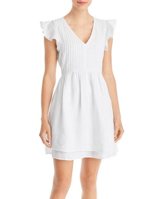 Vineyard Vines Pintuck Linen Dress in White Lyst