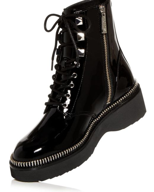 michael kors haskell combat boots black