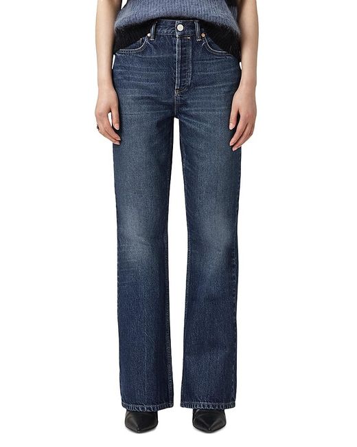 AllSaints Blue Mathilde High Rise Bootcut Jeans