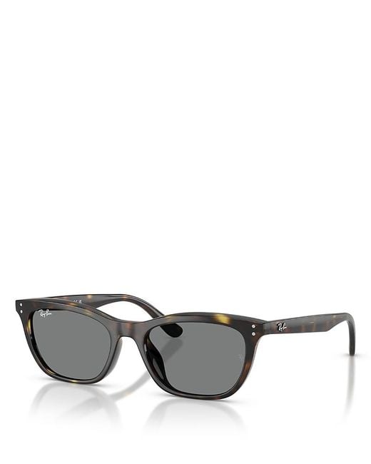 Ray-Ban Gray Rectangular Sunglasses, 54Mm