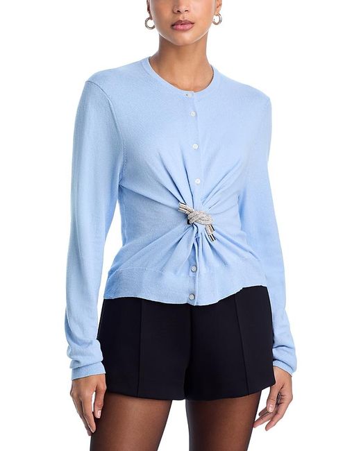 Area Blue Crystal Knot Sweater