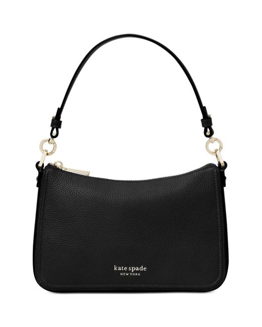 Kate Spade Hudson Pebbled Leather Medium Convertible Crossbody in Black