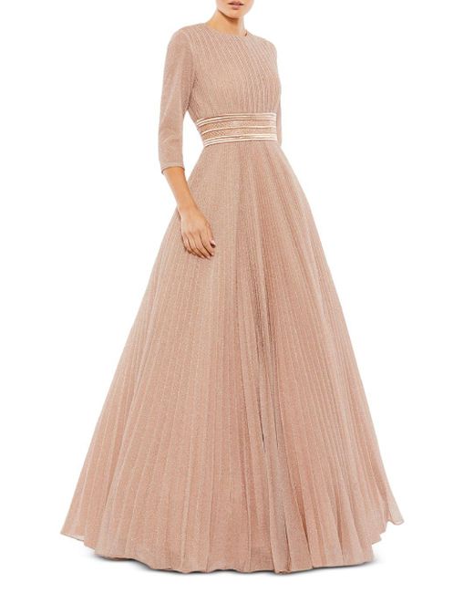mac duggal shimmering halter neck ballgown