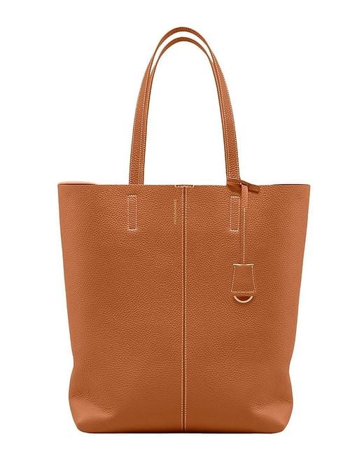 Maison De Sabre Tall Leather Soft Tote Bag in Brown Lyst
