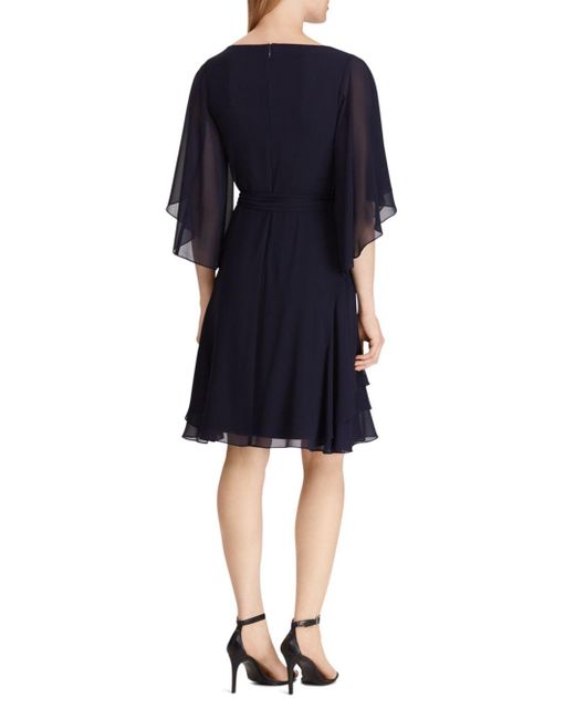 ralph lauren ruffled georgette dress