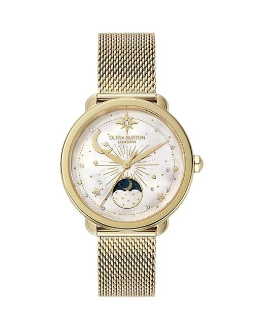 Olivia Burton Metallic Moonphase Watch, 34Mm