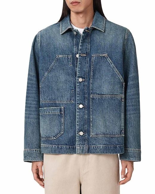 AllSaints Blue Mukesh Jacket for men