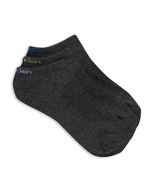 Calvin Klein Black Cushioned No Show Socks, Pack Of 3 for men