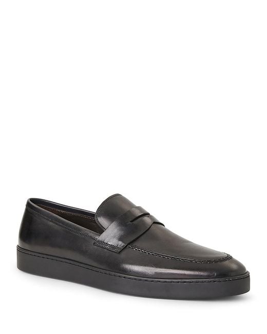 Bruno Magli Men's Black Hybrid Penny Loafers