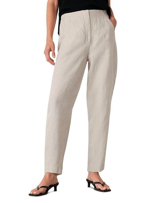 Whistles Natural Petite Barrel Pants