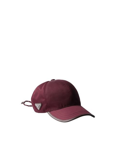 Prada Red Speedrock Re-Nylon Baseball Cap for men