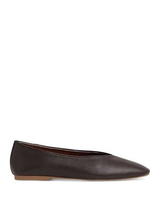 Reiss Brown Amelia Pointed Ballet Flats