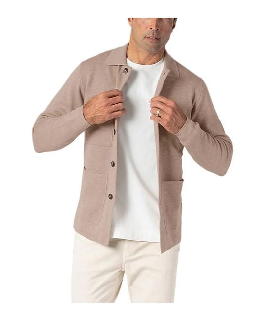 Robert Talbott White Landon Sweater Jacket for men